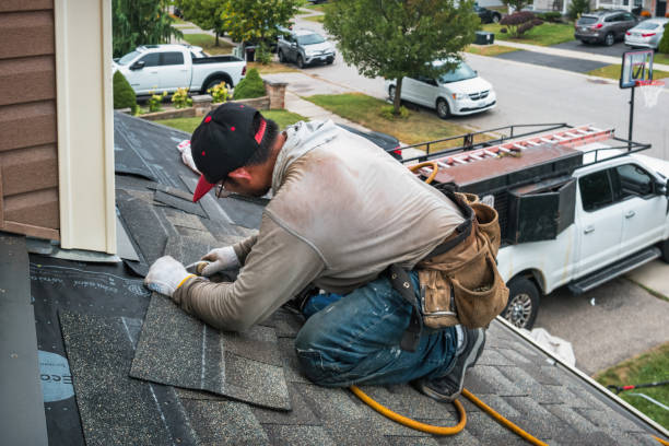 Professional Roofing technician working in Georgetown, NY